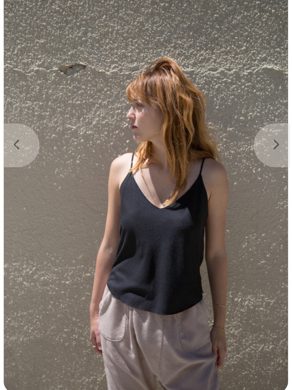 Ozma raw silk tank top black small